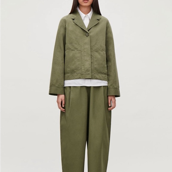 COS Casual Cotton-Linen Blazer - Picture 9 of 10